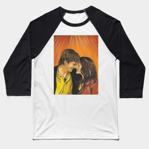 Ashton Kutcher & Demi Moore Baseball T-Shirt by Svetlana Pelin